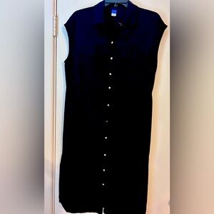 Old Navy Sleeveless Black Button-Up Dress